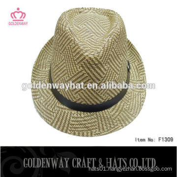 mixed color lady crochet fedora hat